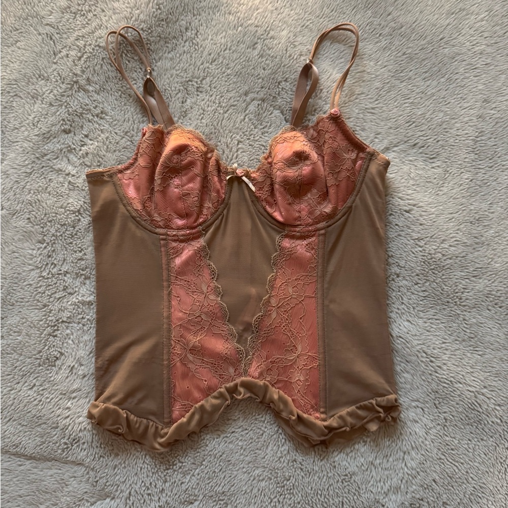 Sophie b brown pink corset